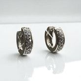 Brinco Argola com 2 Fileiras de Zirconia
